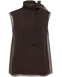 Brunello Cucinelli - Silk Toqule Top - Lyst