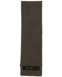 Moschino - Logo-Intarsia Ribbed Scarf - Lyst
