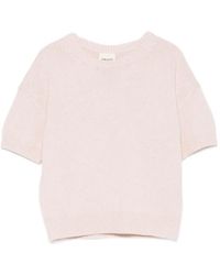 KHAITE - Golden Short-Sleeve Sweater - Lyst
