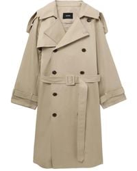 we11done - Trenchcoat Met Dubbele Rij Knopen En Ceintuur - Lyst