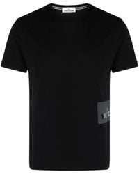 Stone Island - Katoenen T-shirt Met Logoprint - Lyst