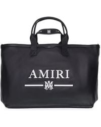 Amiri - Logo-Embroidered Leather Tote Bag - Lyst