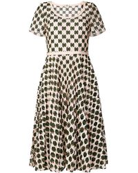 Fendi Geometrische Wijde Jurk - Groen