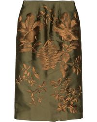 Biyan - Embroidered High-waisted Skirt - Lyst