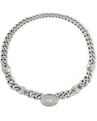 Vivienne Westwood - Puces D'Oreilles À Design De Feuille Collier Chester À Détail Orb - Lyst