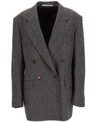 Tagliatore - Loreley Double-Breasted Micro-Check Jacket - Lyst