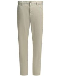 ZEGNA - Logo-Patch Linen Trousers - Lyst