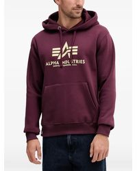 Alpha Industries - Hoodie Basic À Logo Imprimé - Lyst