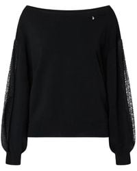 Liu Jo - Sweater With Lace Inserts - Lyst