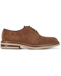 Brunello Cucinelli - Derbies En Daim - Lyst