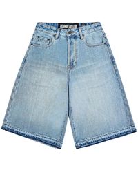 BBCICECREAM - Lunar Logo-Embroidered Denim Shorts - Lyst