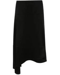 Victoria Beckham - Asymmetric Midi Skirt - Lyst
