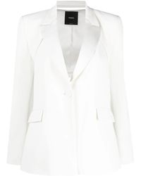 Pinko - Blazer Monopetto Con Revers A Lancia - Lyst