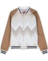 Missoni - Chevron-Jacquard Towelly Bomber Jacket - Lyst