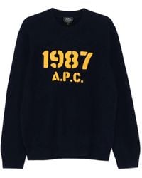 A.P.C. - Crew-Neck Long-Sleeve Sweater - Lyst