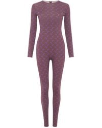 Marine Serre - Moon-Print Jersey Jumpsuit - Lyst