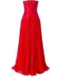 ARAFTU - Corset Tie-Fastening Maxi Dress - Lyst