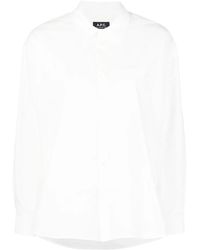 A.P.C. - Shirts White - Lyst