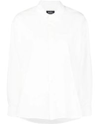 A.P.C. - Shirts White - Lyst