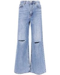 DUNST - Distressed-Details Flared Denim Jeans - Lyst