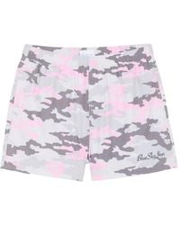 BLUE SKY INN - Camouflage-Print Logo-Embroidered Swim Shorts - Lyst