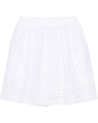 Ermanno Scervino - Broderie-anglaise Mini Skirt - Lyst