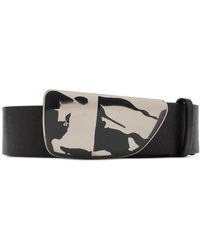 Burberry - Shield Ekd Leren Riem - Lyst