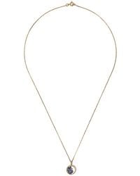 Aurelie Bidermann - 18Kt Sapphire Chivor Mini Medallion Necklace - Lyst
