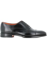 Santoni - Cap-Toe Lace-Up Oxford Shoes - Lyst