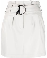 Patrizia Pepe - Essential Belted Mini Skirt - Lyst