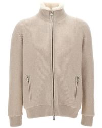 Gran Sasso - Ribbed-Knit Cashmere Cardigan - Lyst