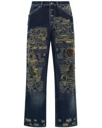 THUG CLUB - Distressed Wide-Leg Jeans - Lyst