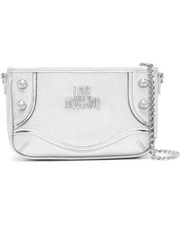 Love Moschino - Logo-Lettering Metallic Shoulder Bag - Lyst