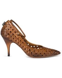Miu Miu - Woven Leather Pumps - Lyst