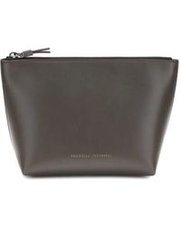 Brunello Cucinelli - Logo-Print Clutch Bag - Lyst