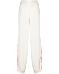 Stella McCartney - Cotton Track Pants With Logo Stripe Down Legs - Lyst