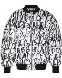 Dolce & Gabbana - Nylon Jacket With All-over Dolce&gabbana Print - Lyst