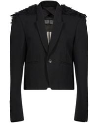 Rick Owens - Fur-Trim Tailored Blazer - Lyst