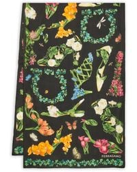Ferragamo - Eden Shoes-Print Silk Scarf - Lyst