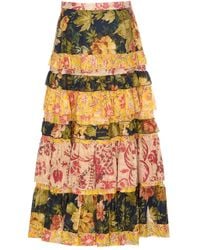 Valentino Garavani - Apres L'Hiver Tiered Skirt - Lyst