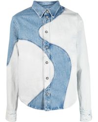 Off-White c/o Virgil Abloh - Wave Patchwork Denim Shirt Jacket - Lyst