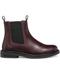 Geox - Bottines D Serilda En Cuir À Perforations Richelieu - Lyst