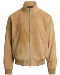 Polo Ralph Lauren - Chaqueta De Ante Con Cremallera - Lyst