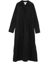 DKNY - Long-Sleeve Drawstring Midi Dress - Lyst