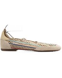 Patrizia Pepe - Dancing Skin Raffia Ballet Flats - Lyst