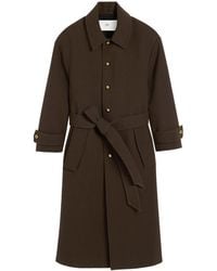Ami Paris - Wollen Jas Met Ceintuur - Lyst