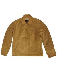 HTC - Terry Logo-Patch Suede Jacket - Lyst
