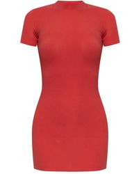 Balenciaga - Mini-Jurk Met Ronde Hals En Korte Mouwen - Lyst