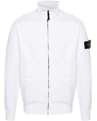 Stone Island - Compass Cotton Zip-Up Hoodie - Lyst