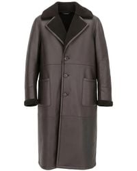 Isaia - Shearling-Collar Single-Breasted Coat - Lyst